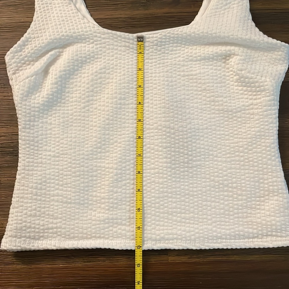Lulu’s Hey, Cutie Ivory Crinkled Tie-Strap Tank Top Medium NWT - Picture 11 of 14